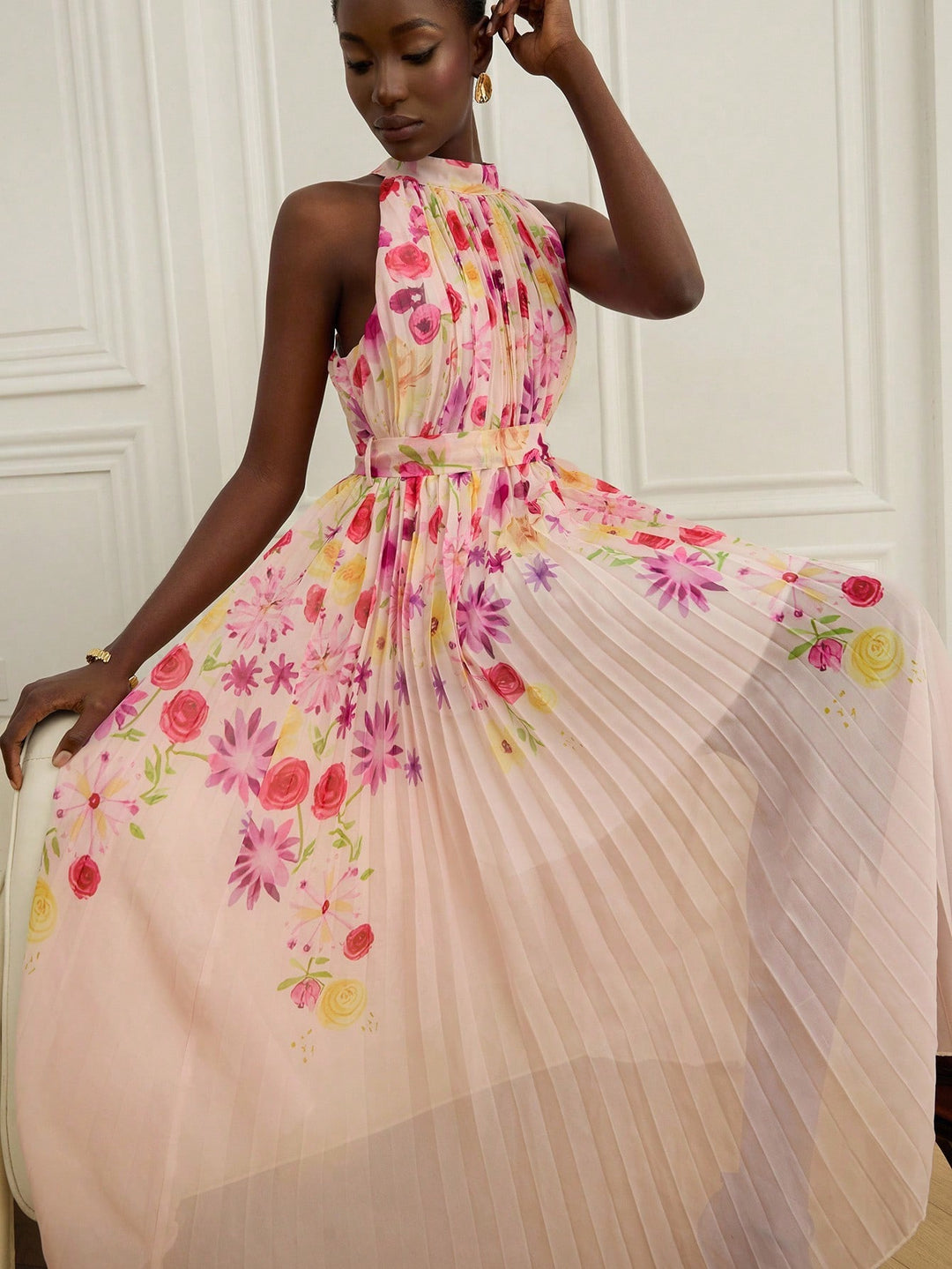 Rochie maxi SHEIN, mix culori
