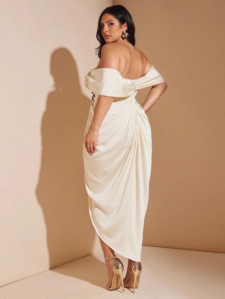 Rochie maxi SHEIN, crem