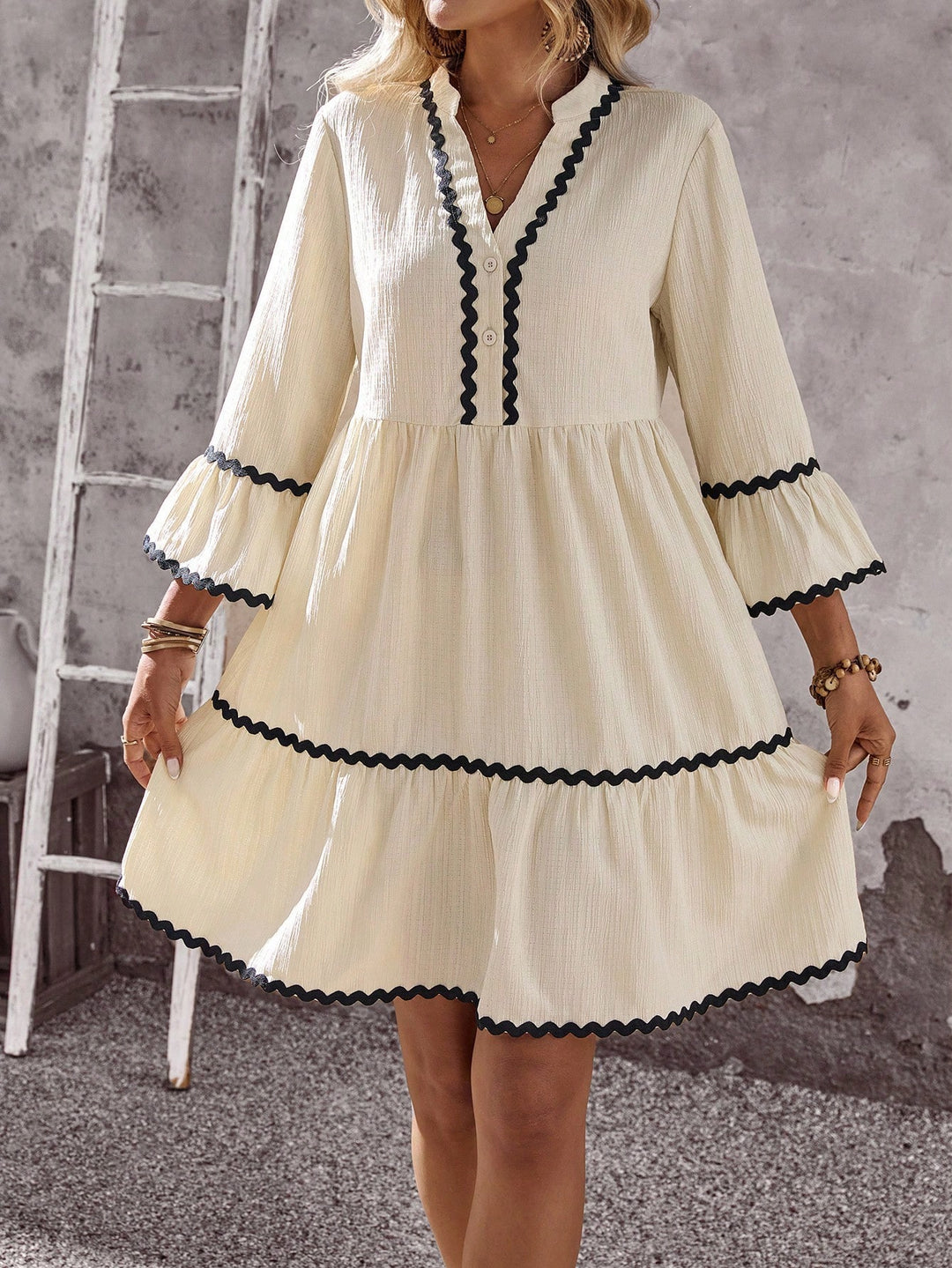 Rochie scurtă SHEIN, kaki