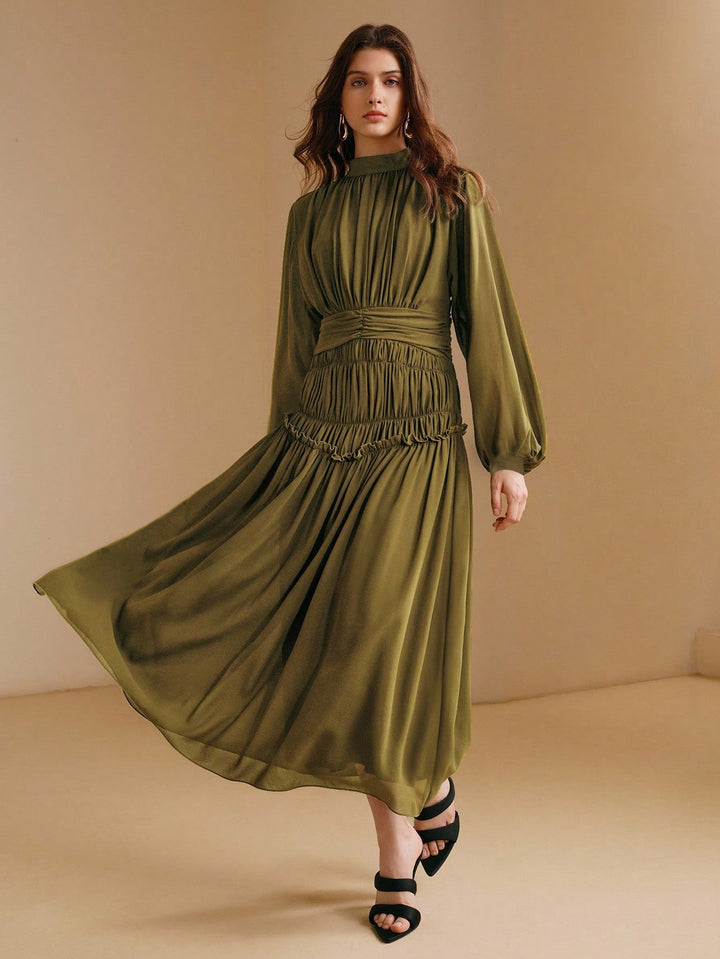 Rochie maxi SHEIN, kaki