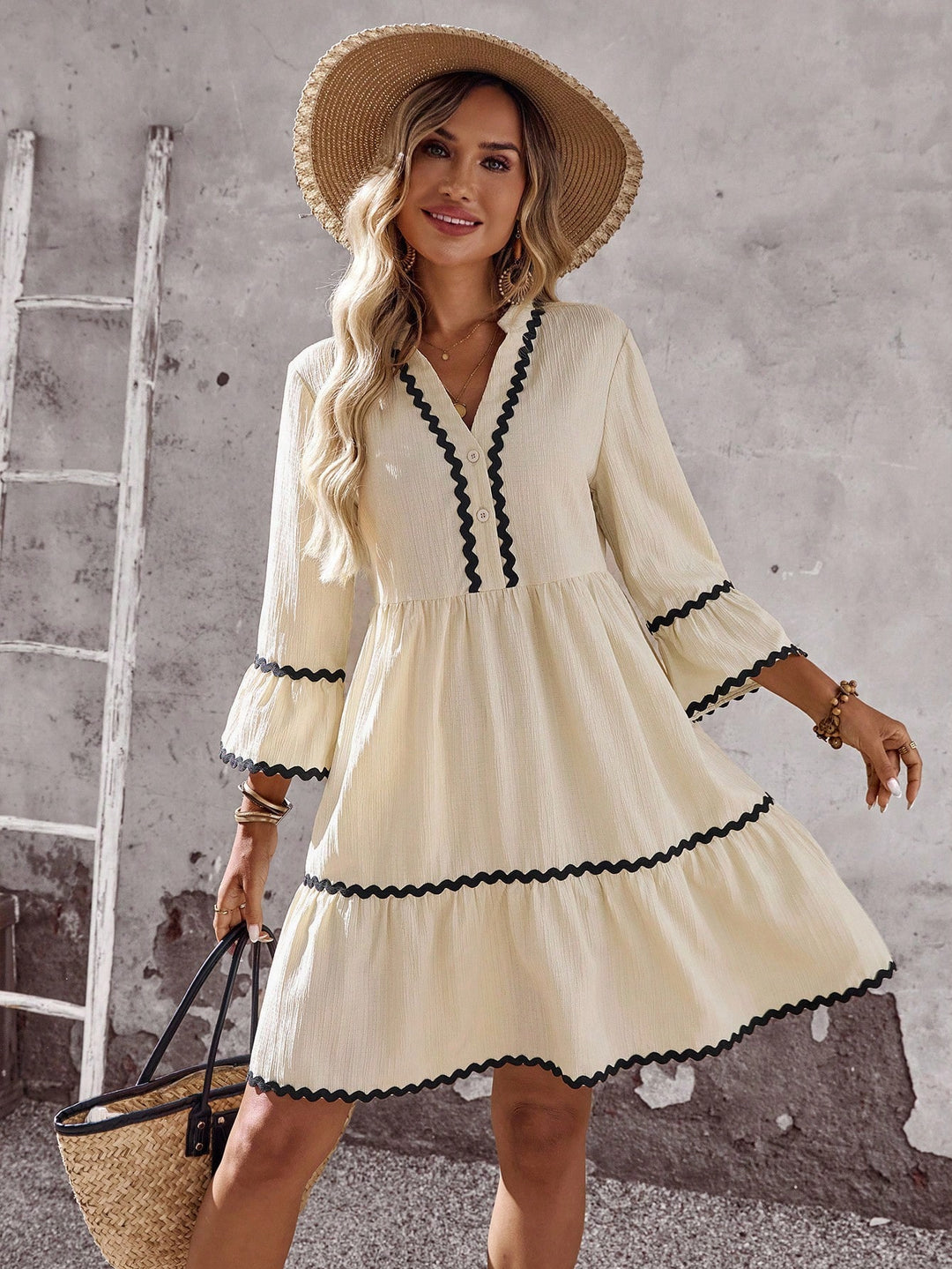Rochie scurtă SHEIN, kaki
