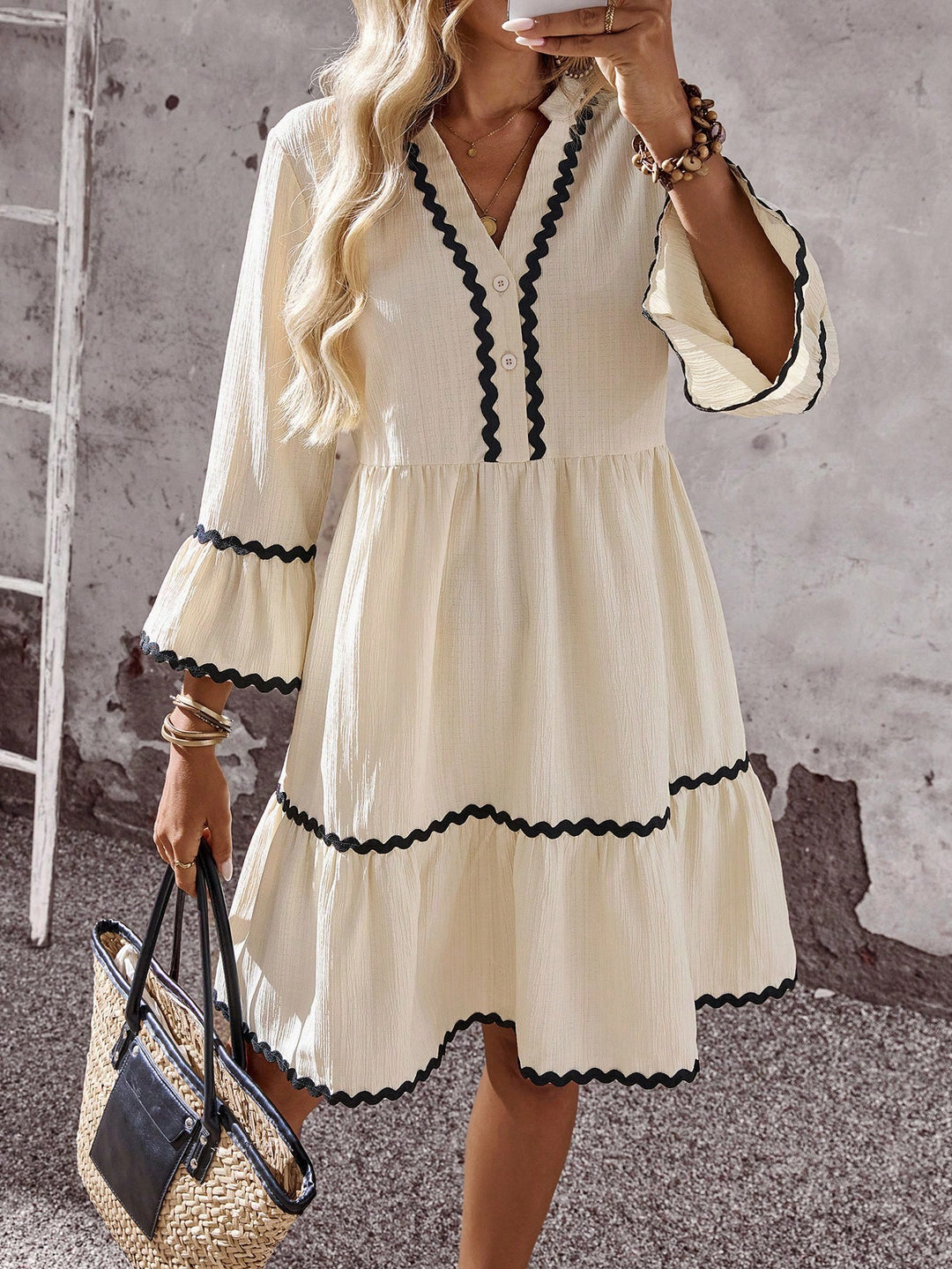 Rochie scurtă SHEIN, kaki