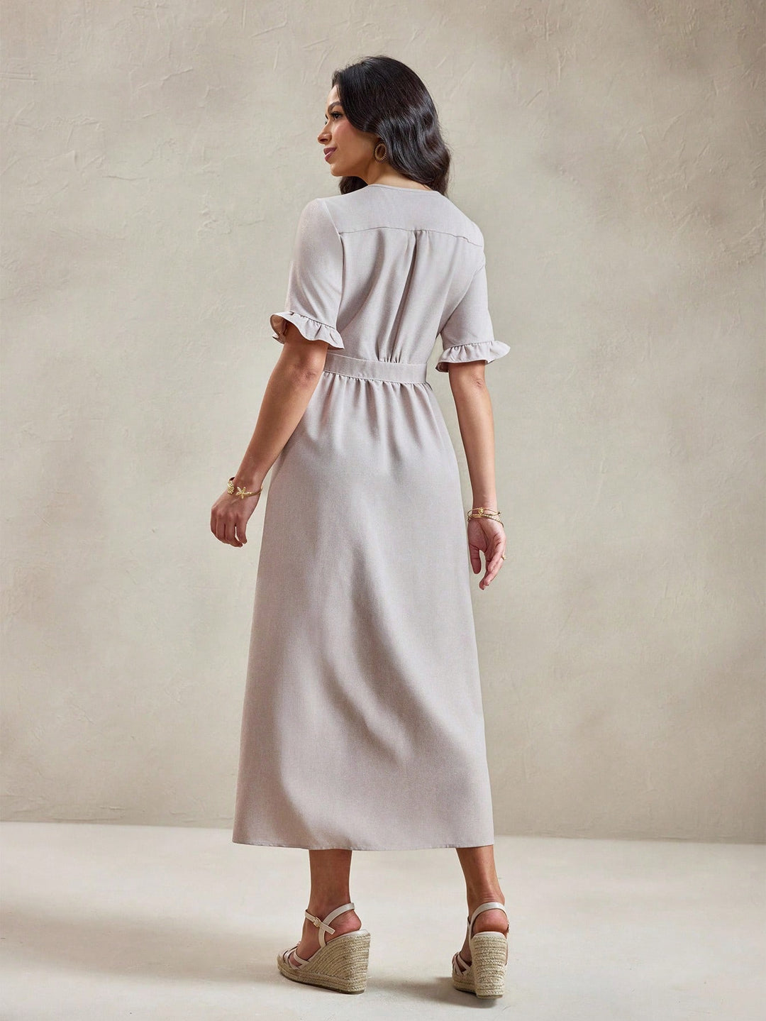 Rochie midi SHEIN, bej