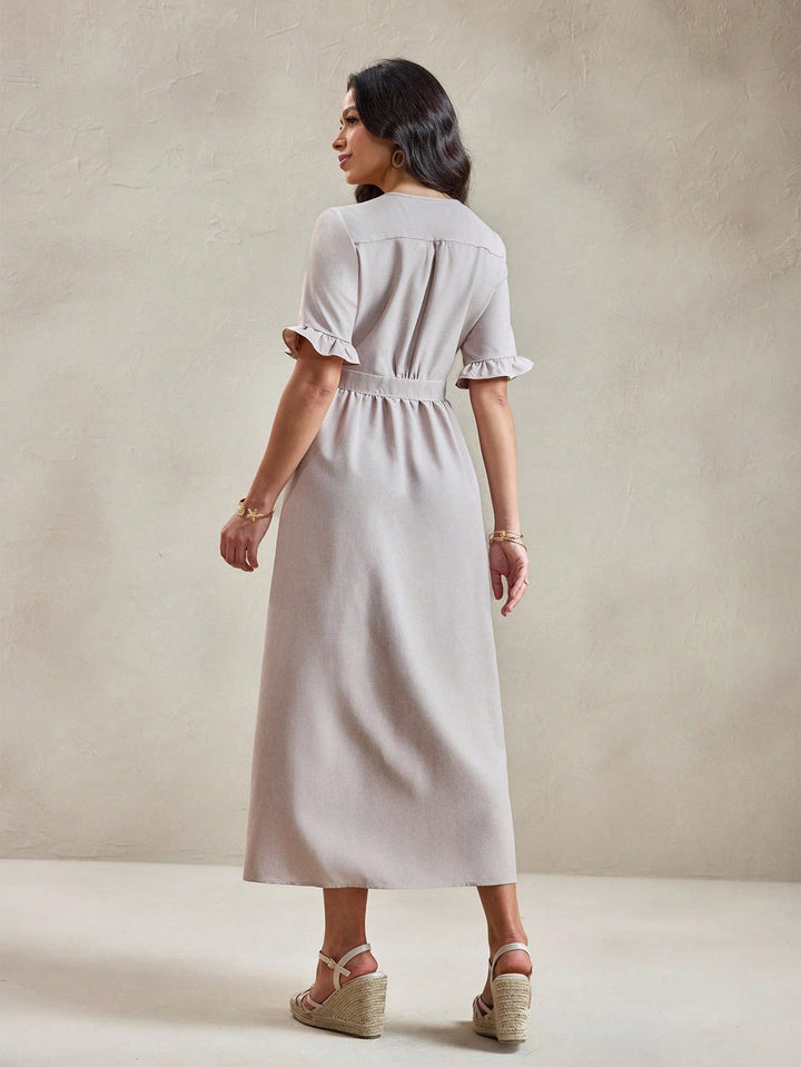 Rochie midi SHEIN, bej