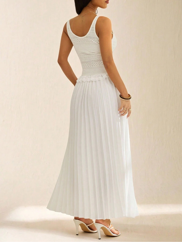 Rochie maxi SHEIN, crem