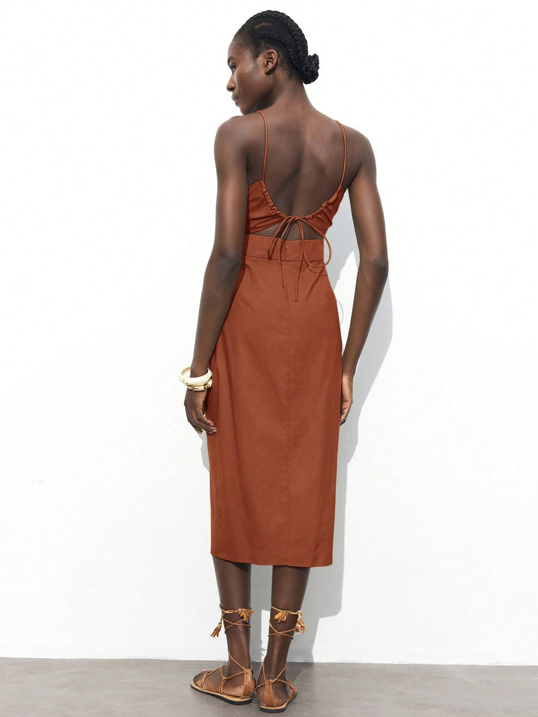 Rochie midi SHEIN, maro