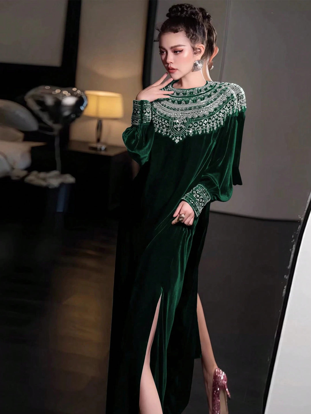 Rochie maxi SHEIN, verde