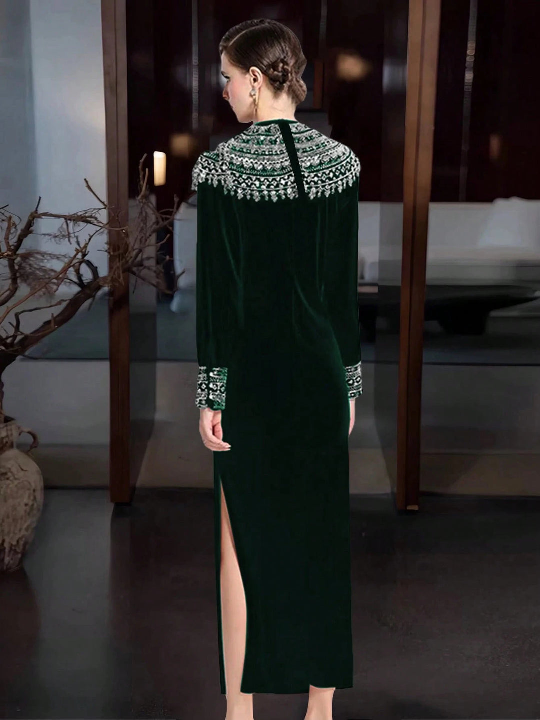Rochie maxi SHEIN, verde