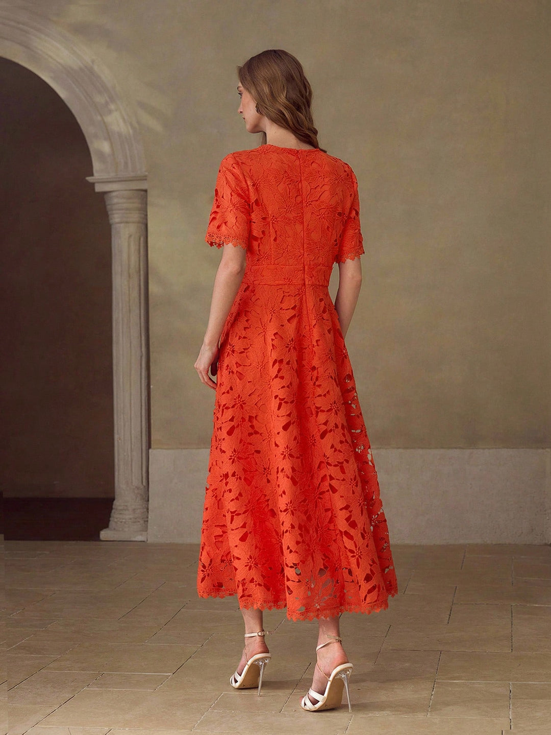 Rochie maxi SHEIN, portocaliu