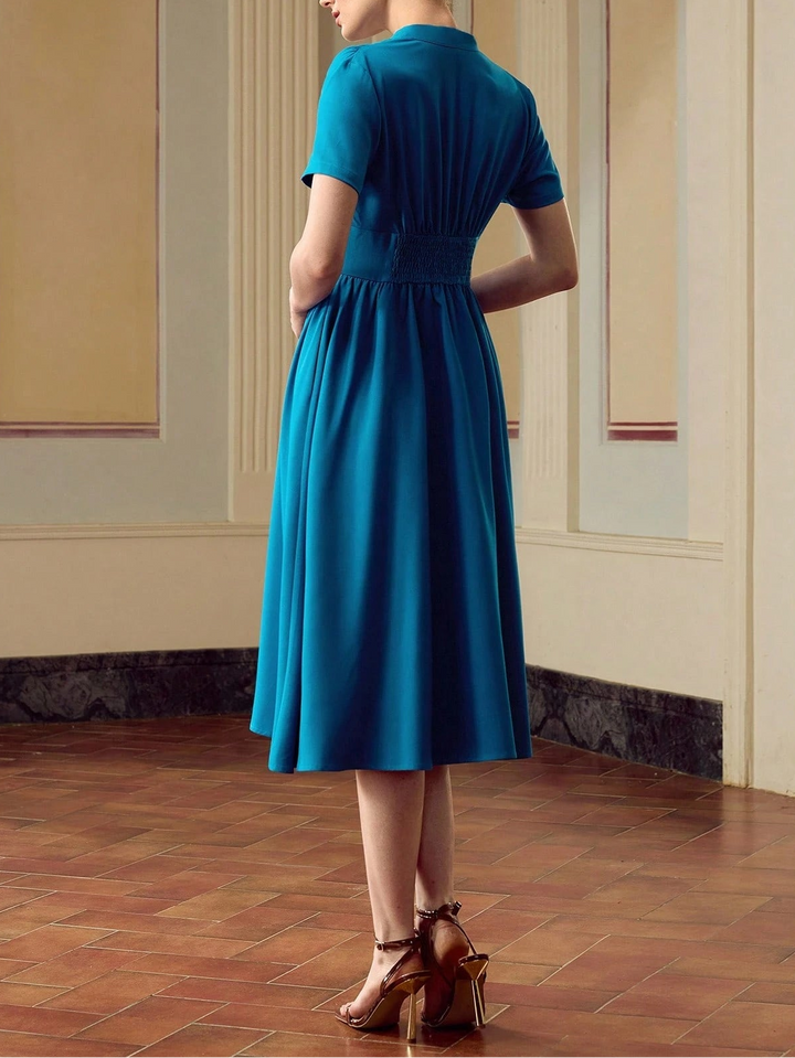 Motf by Shein, midi ruha, kék