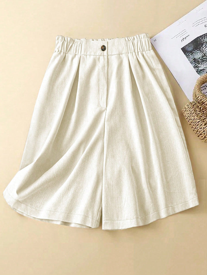 Pantaloni scurți SHEIN, CREM