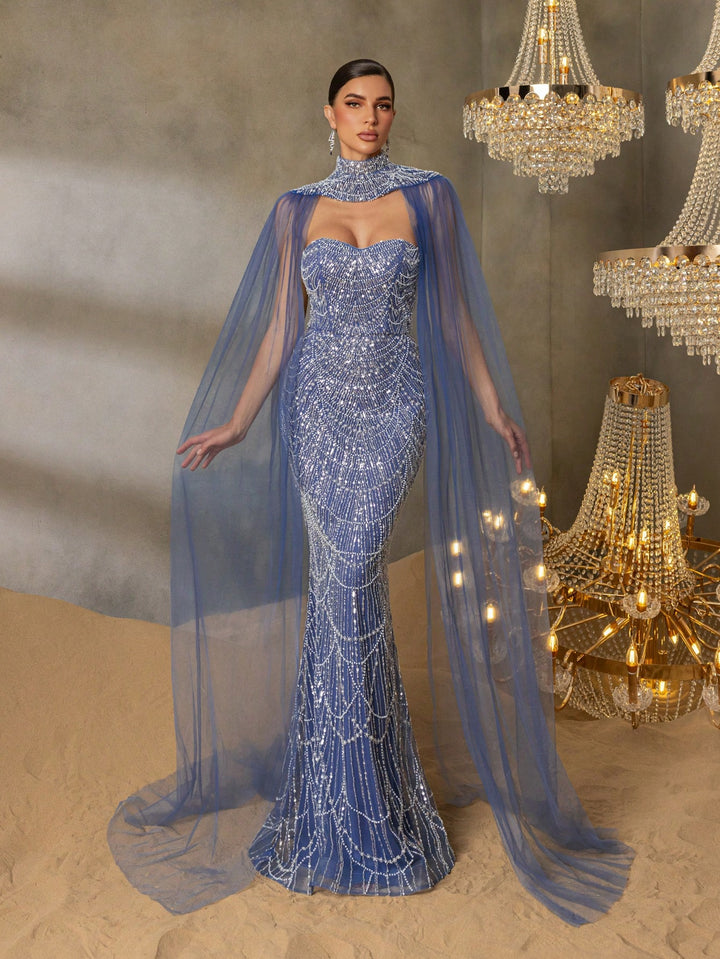 Rochie de ocazie SHEIN, albastru