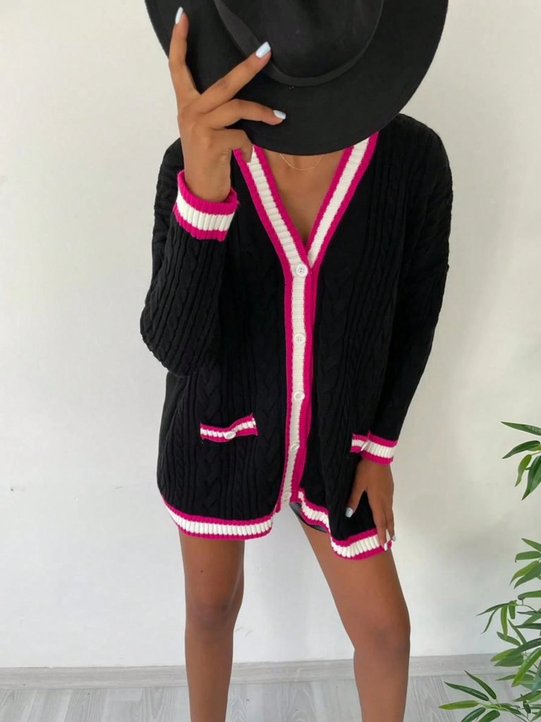 Cardigan SHEIN, negru