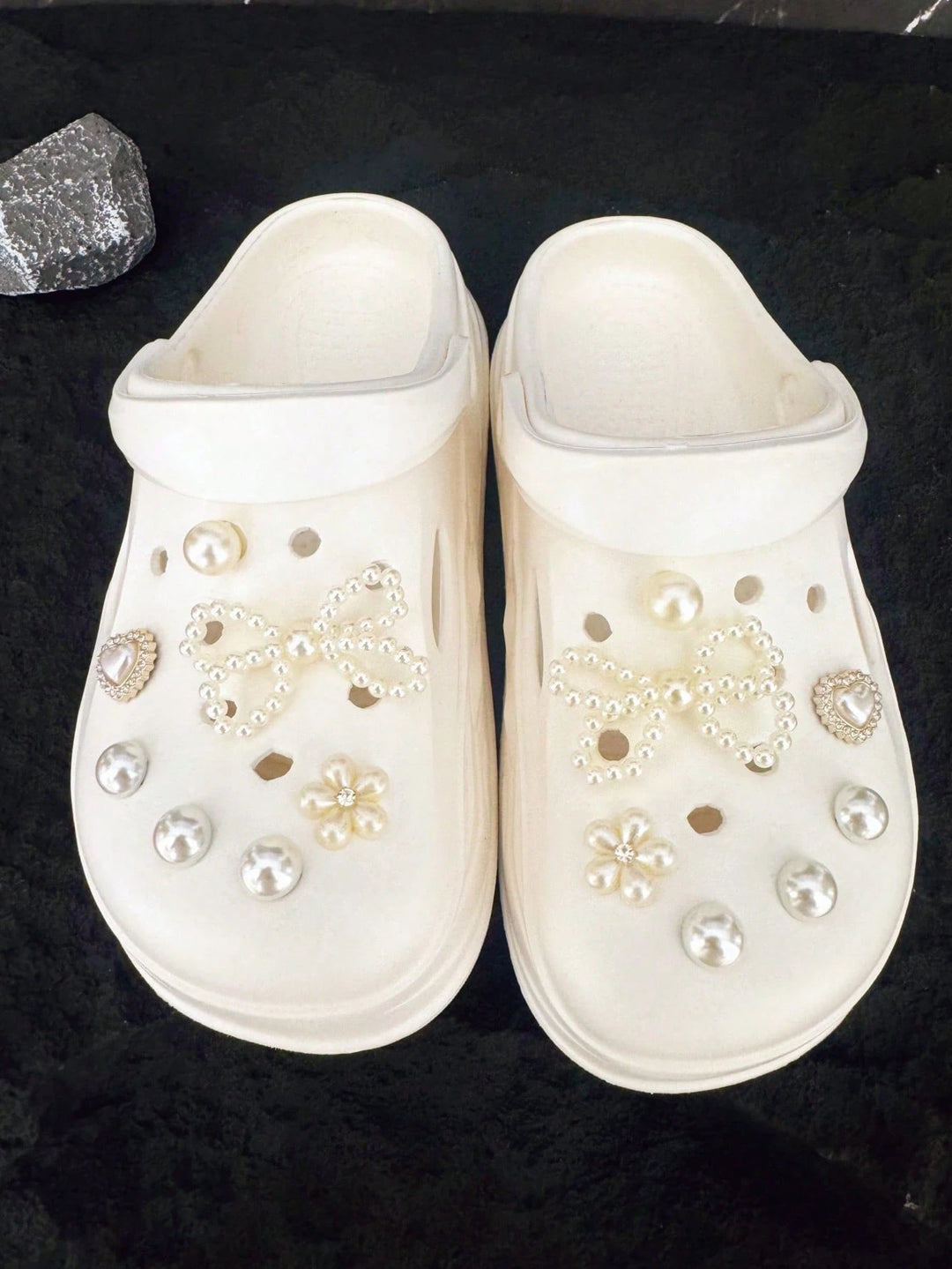 Set accesorii pentru crocs SHEIN, alb