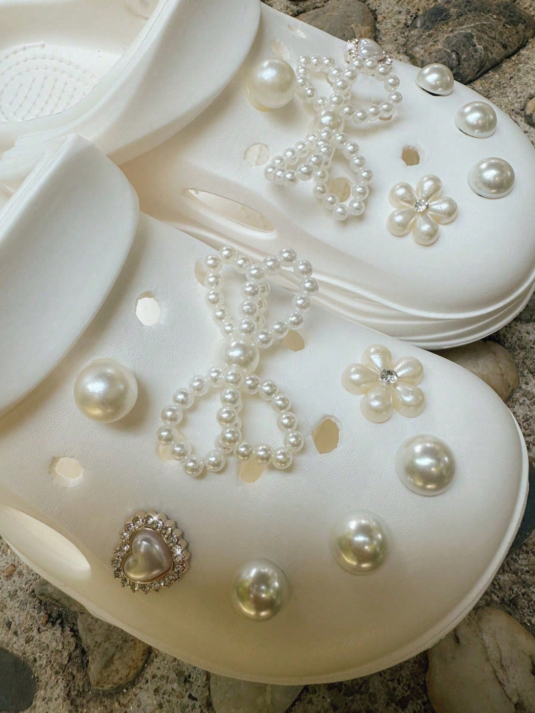 Set accesorii pentru crocs SHEIN, alb