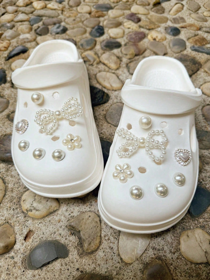 Set accesorii pentru crocs SHEIN, alb