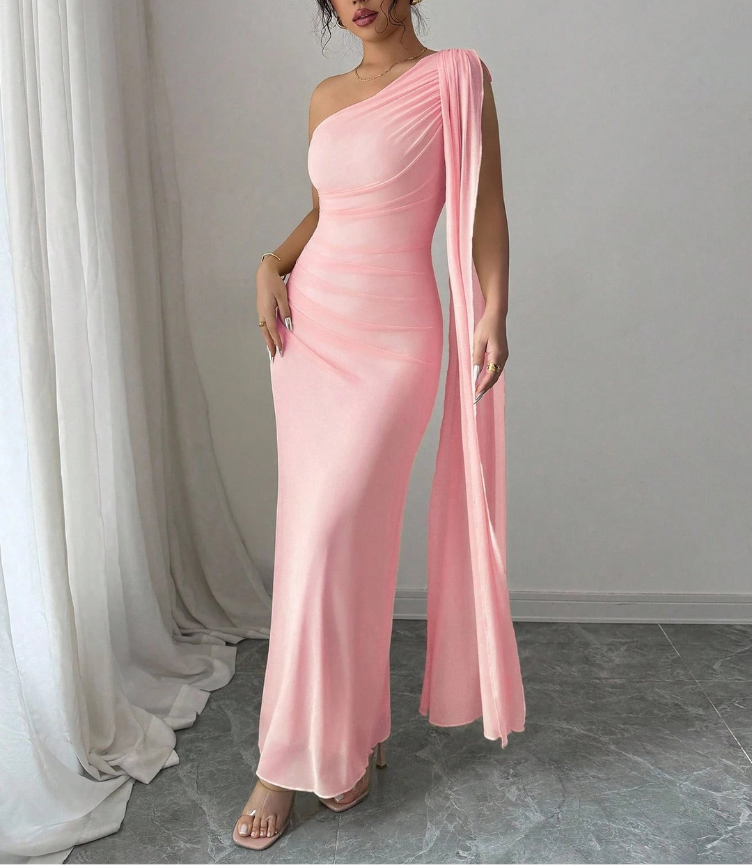 Rochie maxi Shein, roz