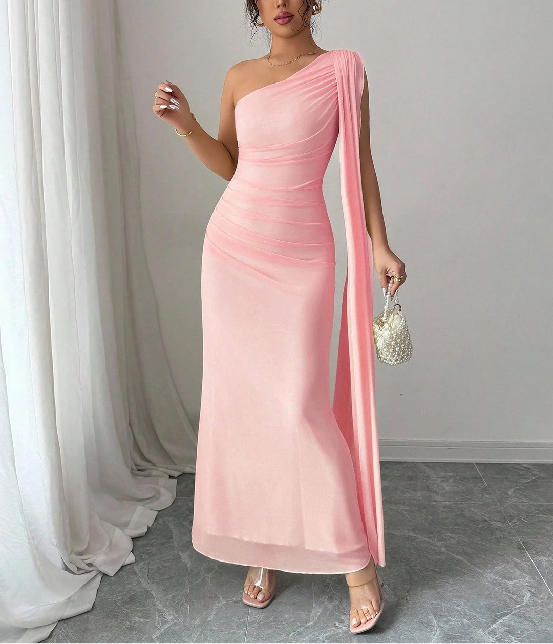 Rochie maxi Shein, roz