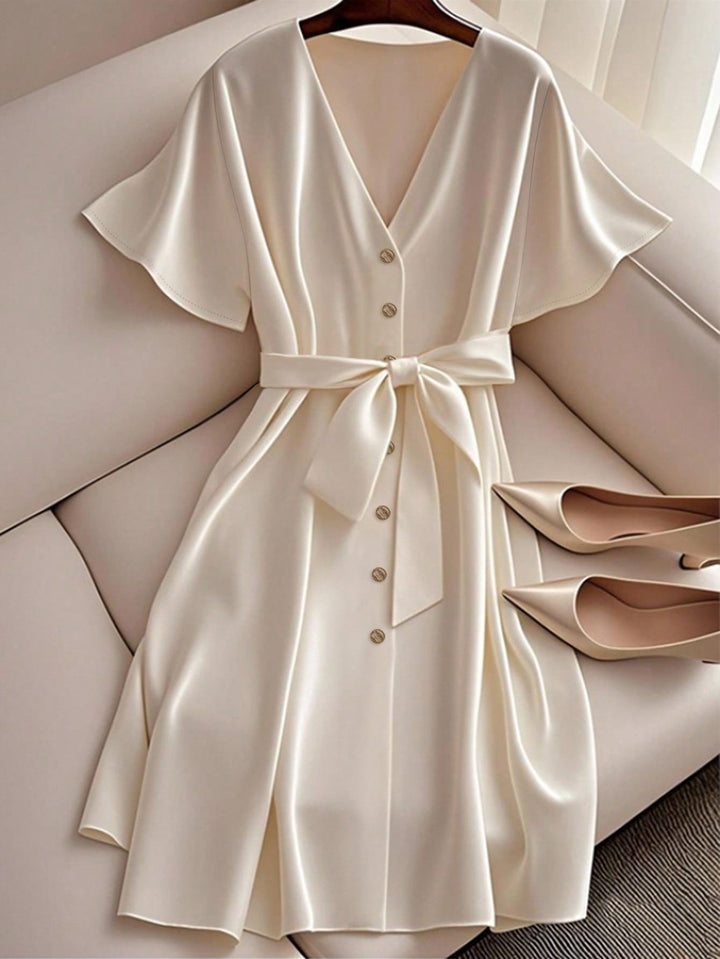 Rochie midi SHEIN, crem
