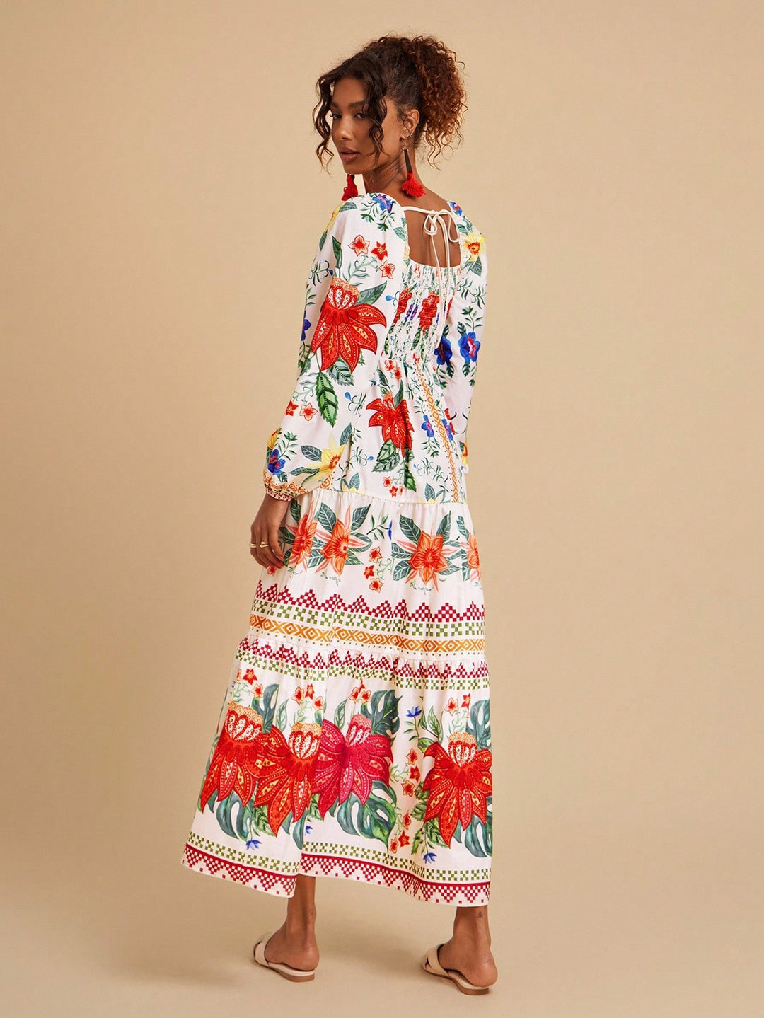 Rochie maxi SHEIN, bej
