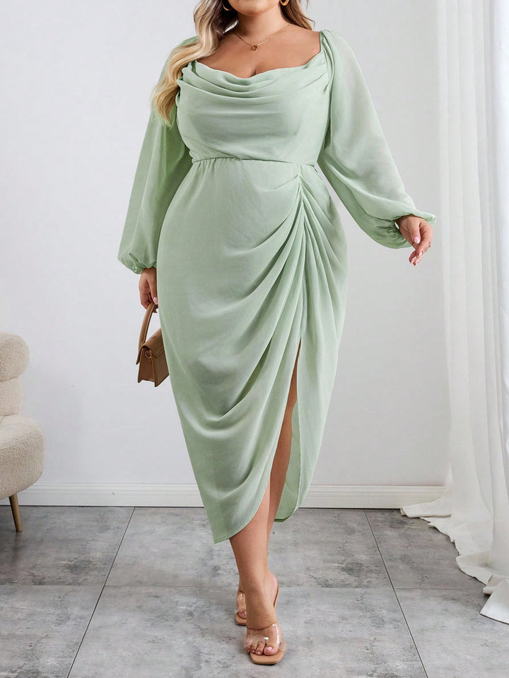 Rochie midi SHEIN, verde