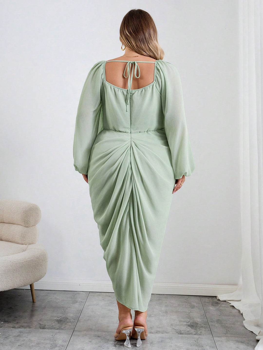 Rochie midi SHEIN, verde