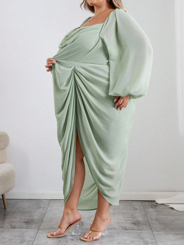 Rochie midi SHEIN, verde
