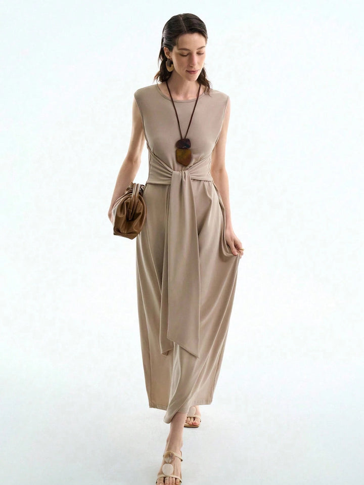 Rochie maxi SHEIN, bej