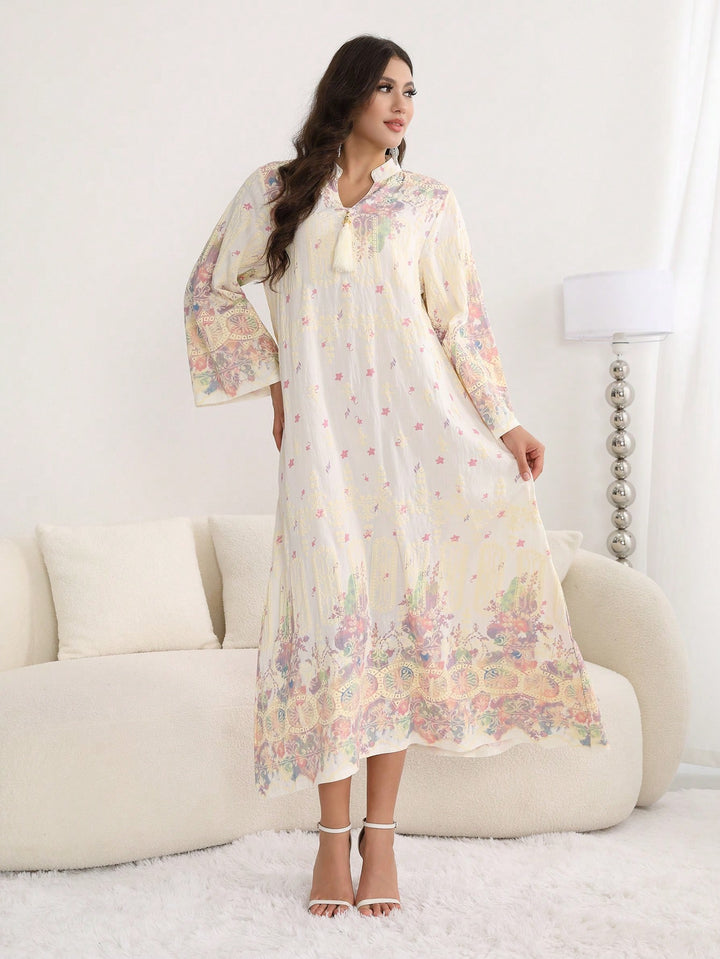 Set caftan și jalabiya SHEIN, alb