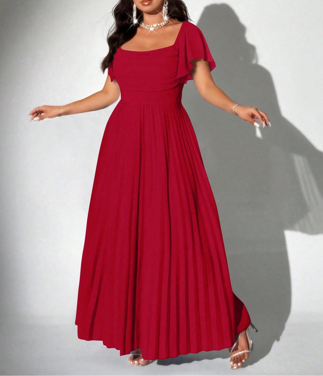 SHEIN maxi ruha, piros