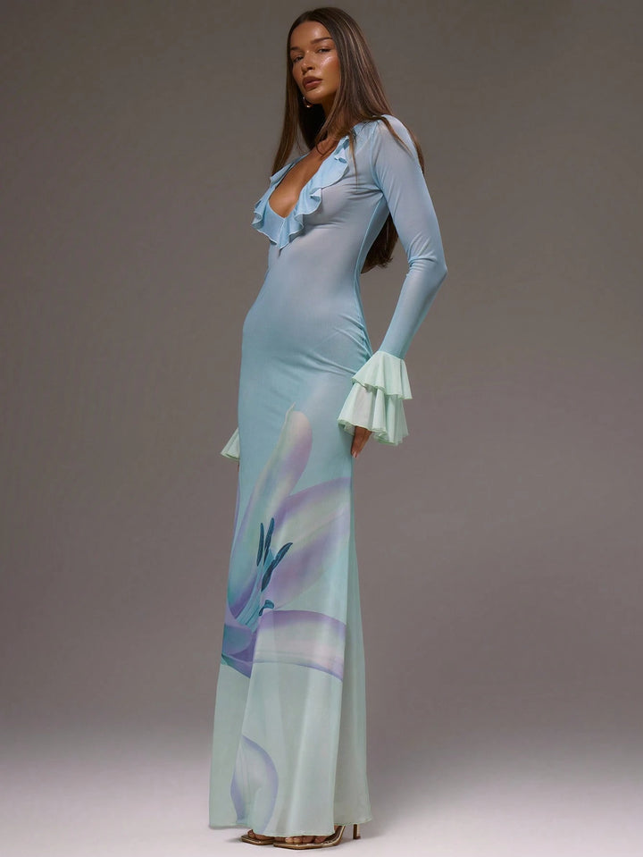 Rochie maxi SHEIN, mix culori