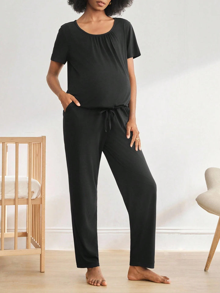 Compleu pijamale SHEIN, negru