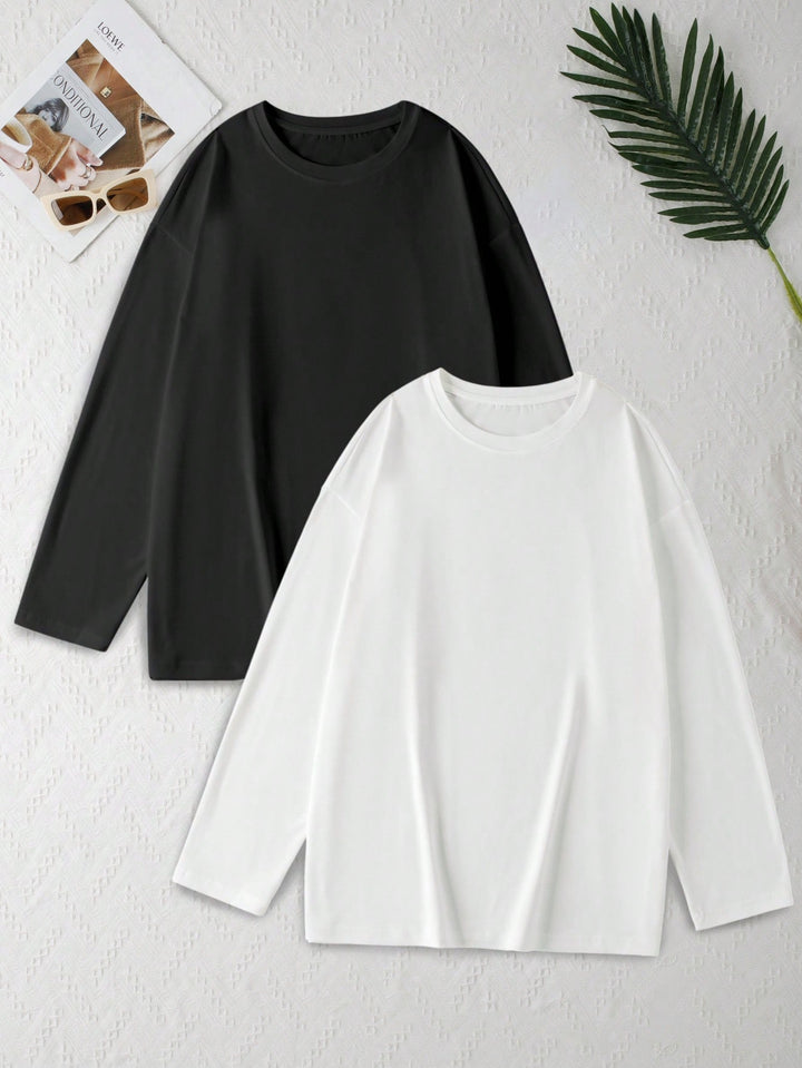 Tricou cu mâneci lungi SHEIN, mix culori