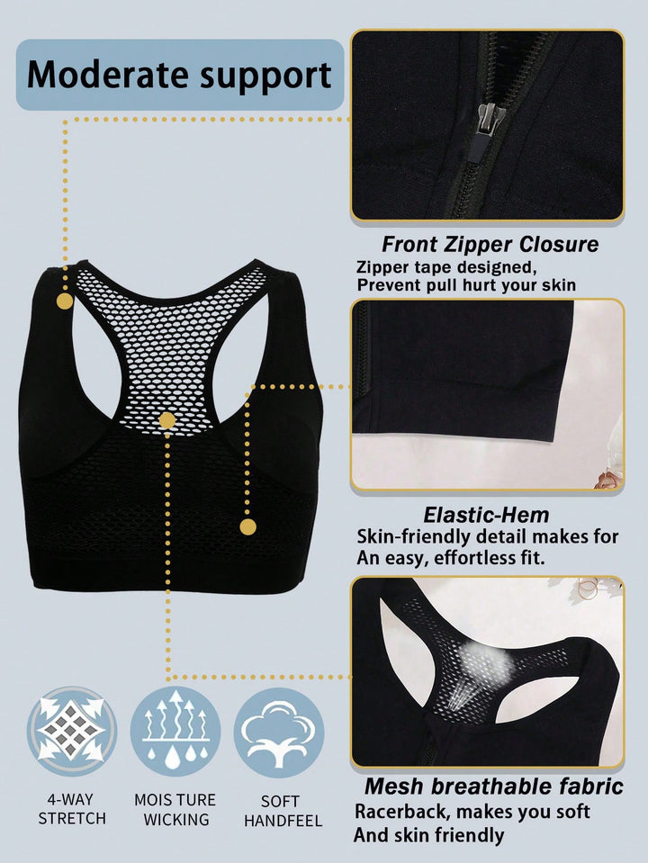 Bustieră sport SHEIN, negru