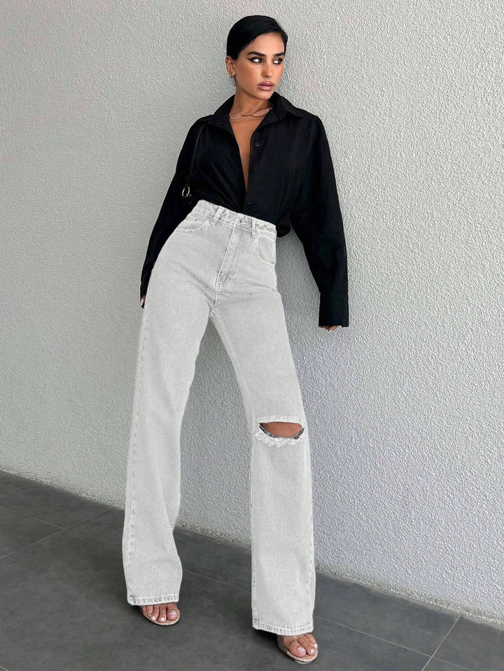 Jeans SHEIN, alb