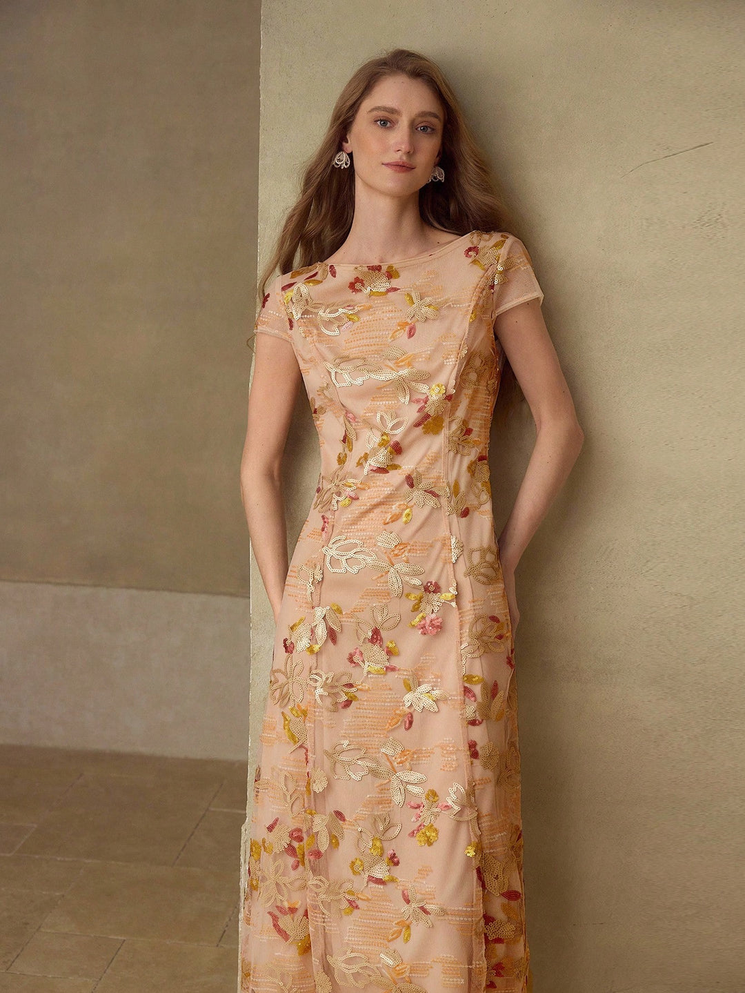 Rochie midi SHEIN, crem