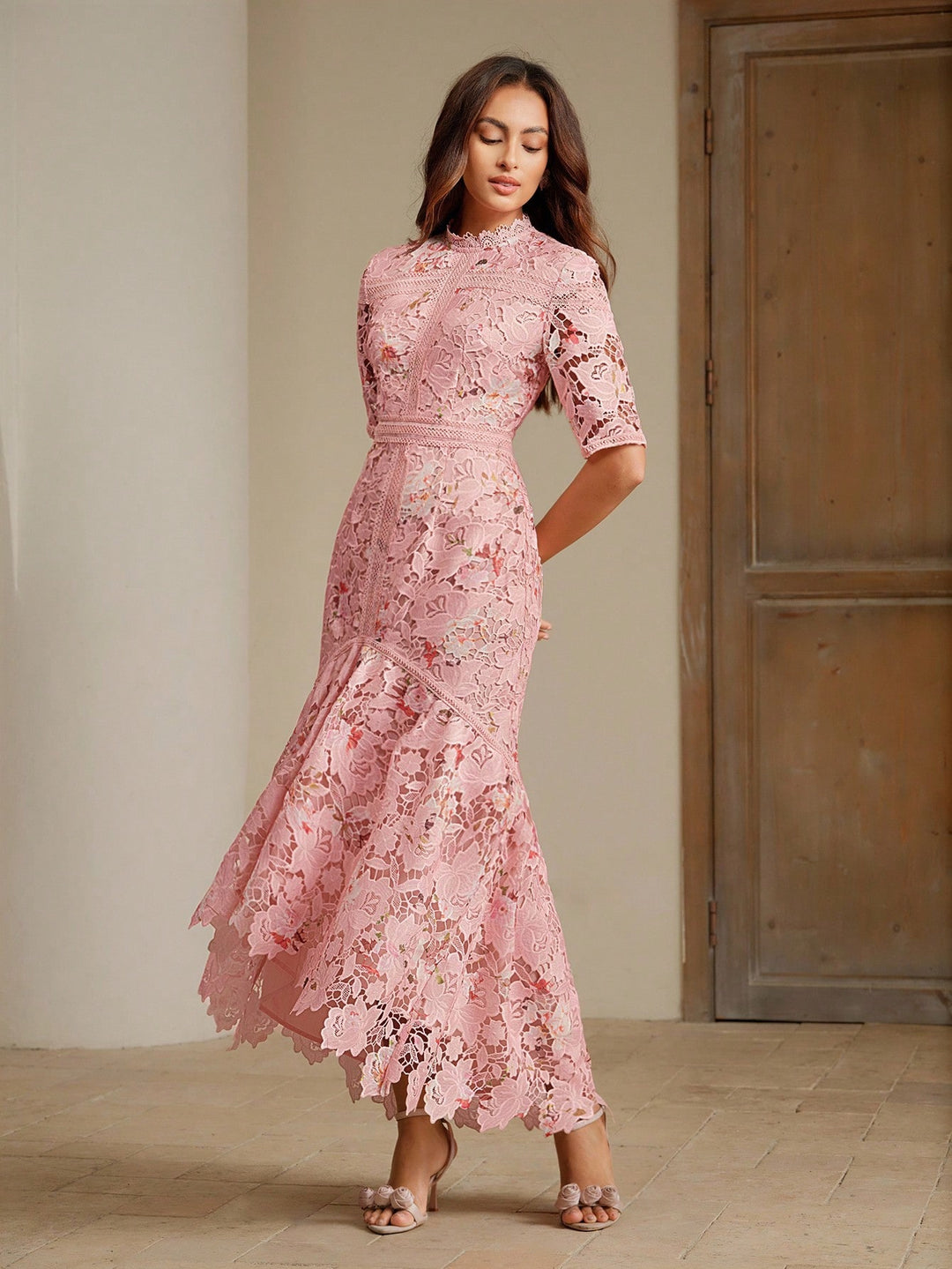 Rochie maxi SHEIN, roz
