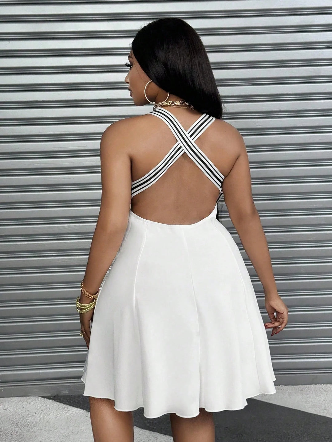 Rochie mini SHEIN, alb