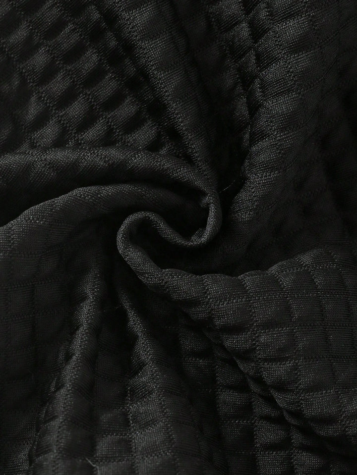 Bluză cu fermoar SHEIN, negru