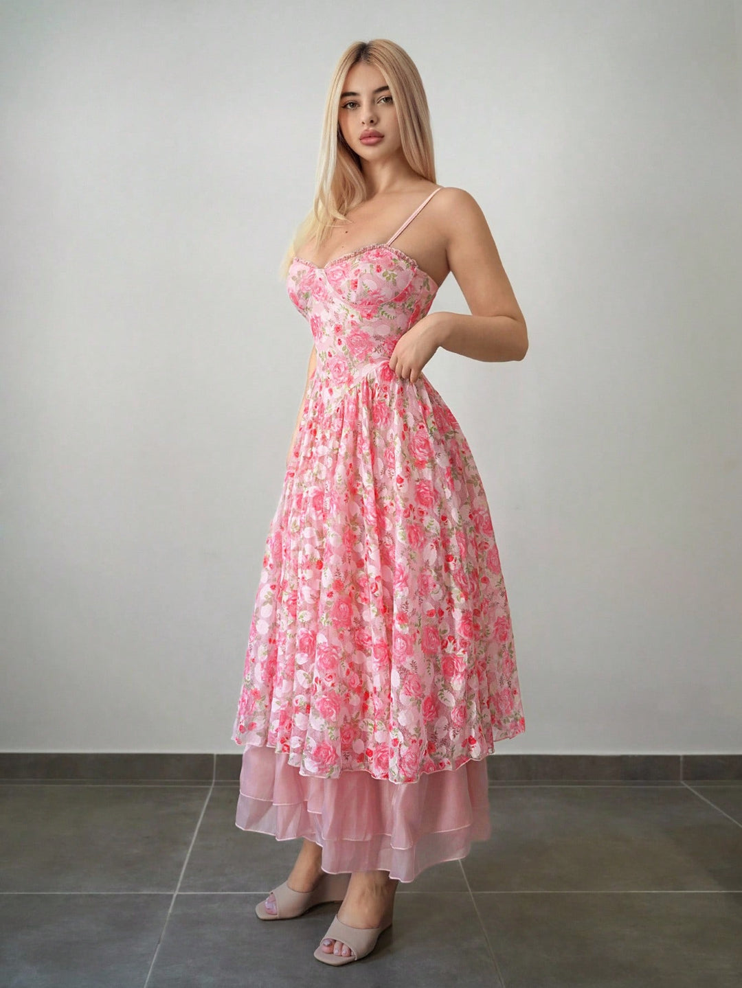 Rochie maxi SHEIN, mix culori