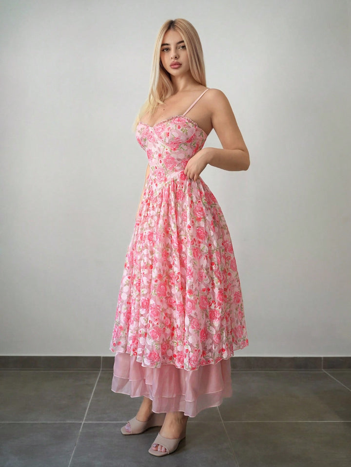 Rochie maxi SHEIN, mix culori