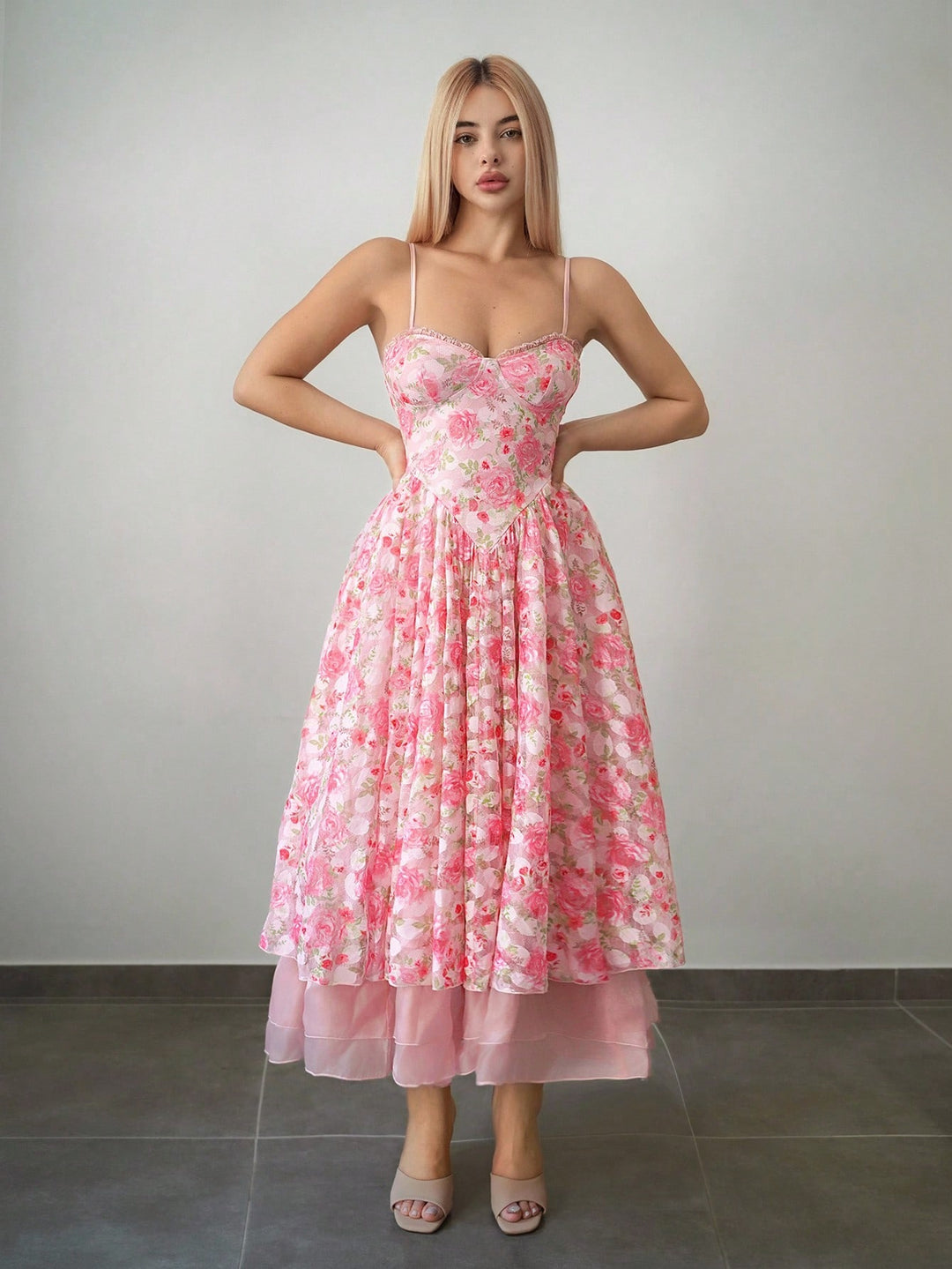 Rochie maxi SHEIN, mix culori