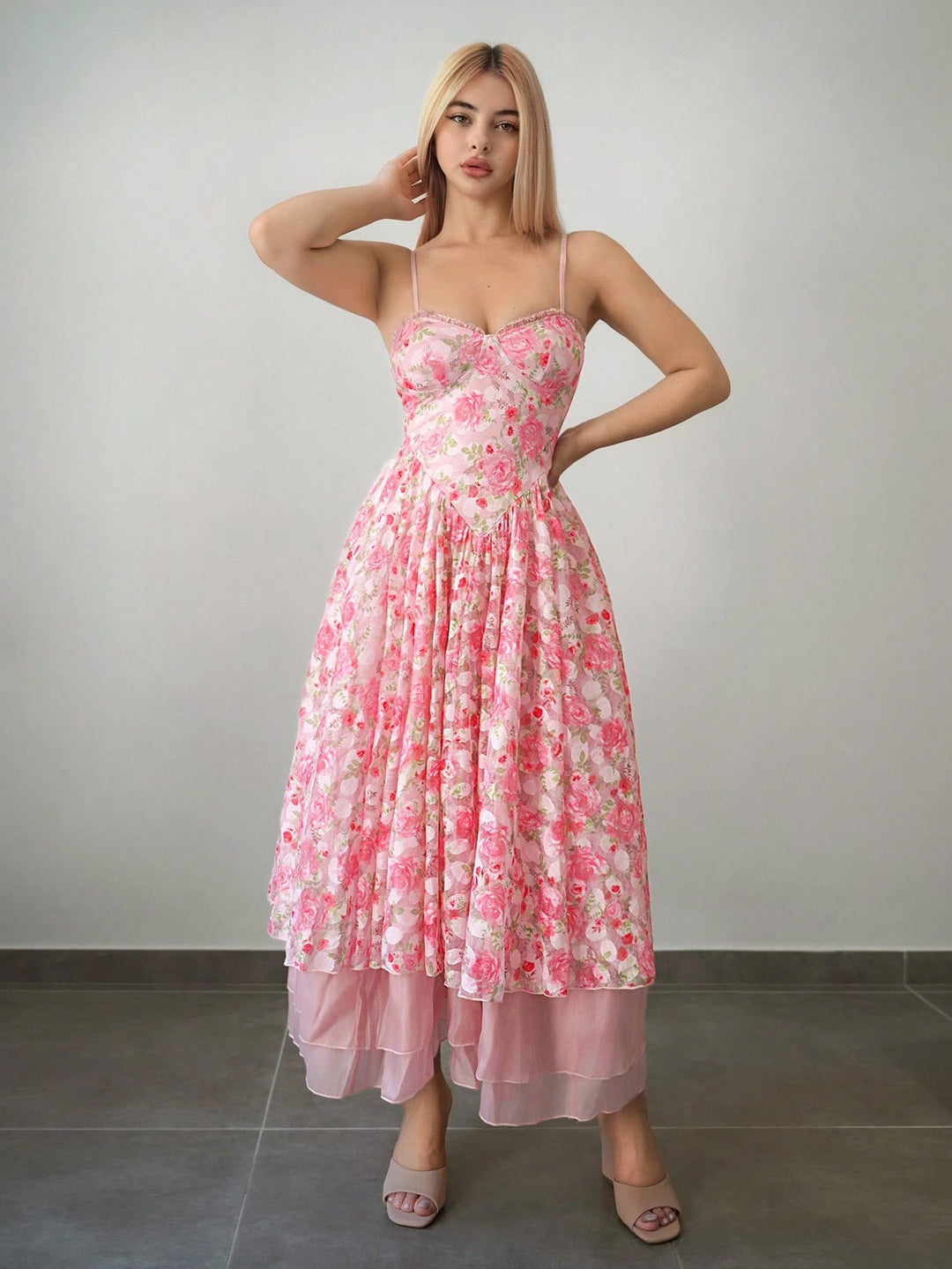 Rochie maxi SHEIN, mix culori