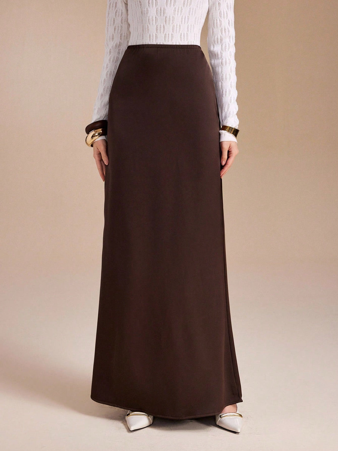 SHEIN Maxi szoknya, barna