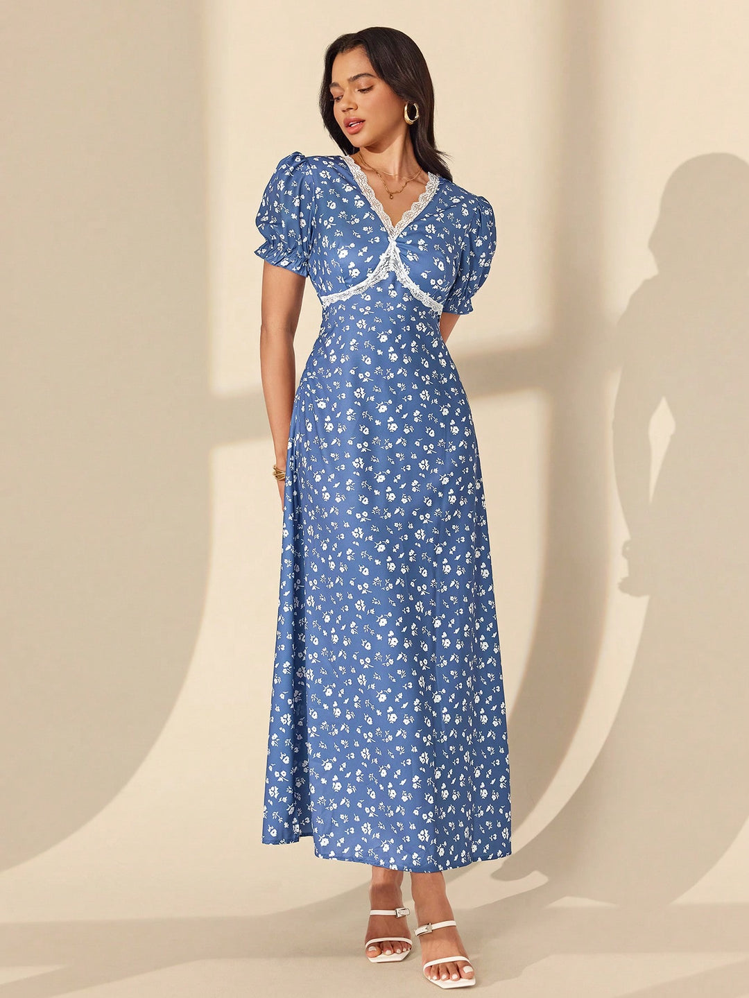 Rochie maxi SHEIN, albastru