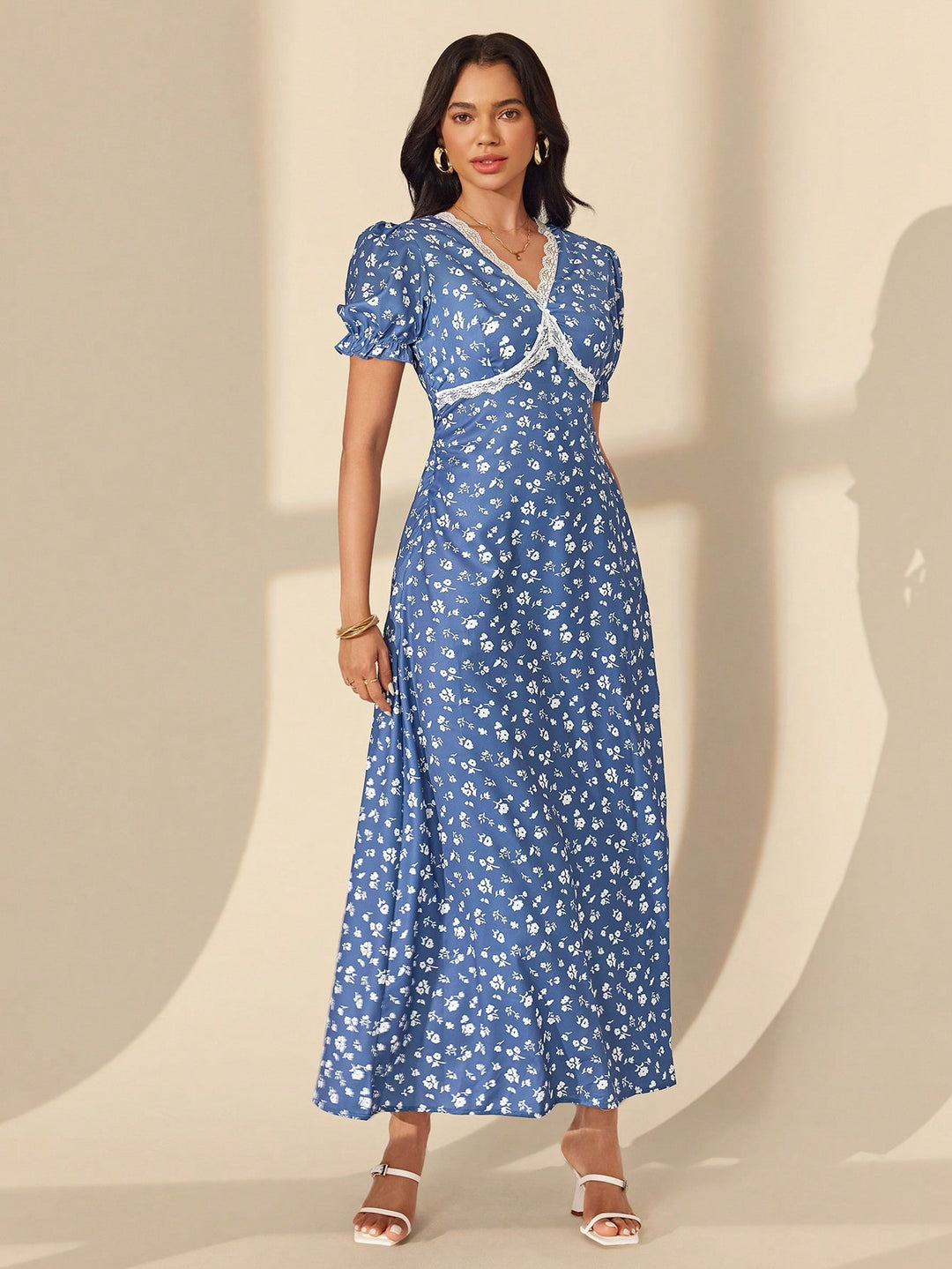 Rochie maxi SHEIN, albastru