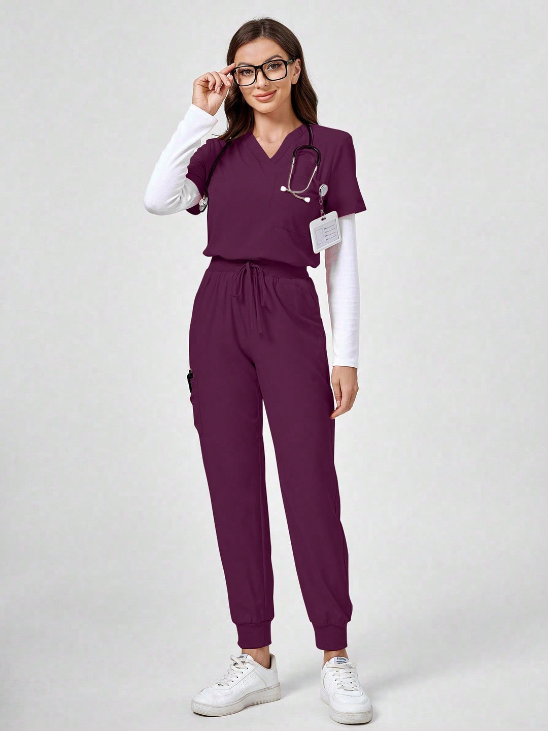 Compleu medical SHEIN, vișiniu