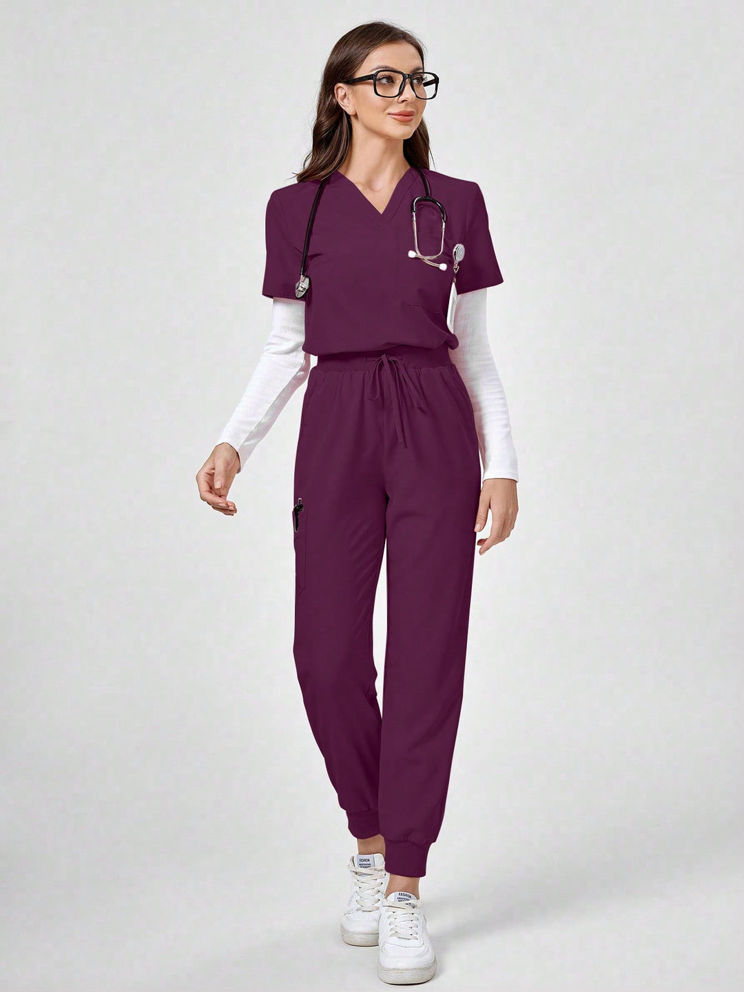 Compleu medical SHEIN, vișiniu