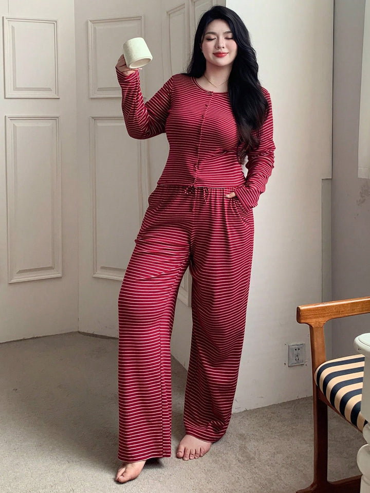 Set pijamale SHEIN, roșu