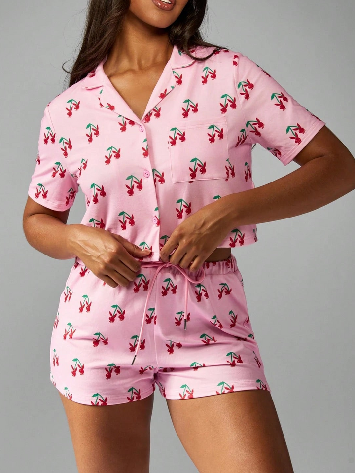 Compleu pijamale SHEIN, roz
